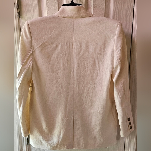 Old Navy - NWT - Cream Double Breasted Blazer with Button Details - Size Medium - Picture 4 of 12